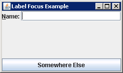 Using JLabel Mnemonics: Interconnect a specific JLabel and JTextField