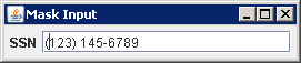 Formatted Masked Input: new MaskFormatter((###)###-####) (For phone number)