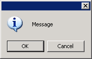 MessageBox with Information Icon and OK Cancel Button