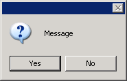 MessageBox with Question Icon and Yes No Button