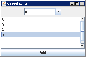 Sharing the Data Model for a JComboBox and JList