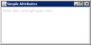 SimpleAttribute: Bold, Italic, Color