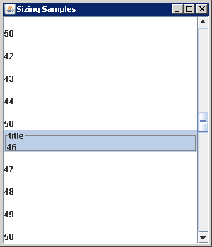 Setting the number of visible rows with setVisibleRowCount()