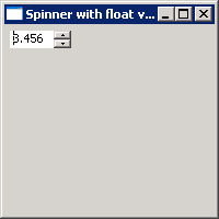Floating point values in Spinner