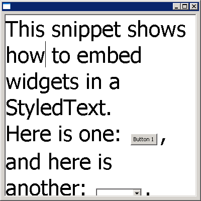 StyledText: embed controls