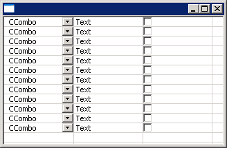 Table Cell Editor: Combo, Text and Button