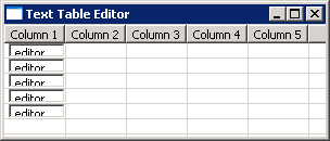Use Text as the Table Cell Editor