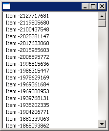 Create a virtual table and add 1000 entries to it every 500 ms