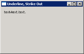 TextLayout: strikeout