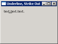 TextLayout: underline