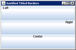 TitleBorder Justification