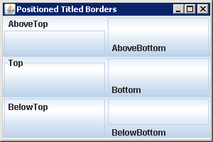 TitleBorder Title Position