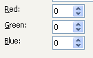 If you know the color values, enter Hue, Sat, Lum, or Red, Green, and Blue.