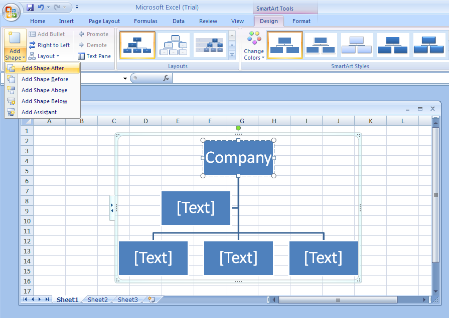 Microsoft Excel Charts And Smartart Graphics