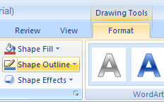 Apply an Outline to WordArt Text
