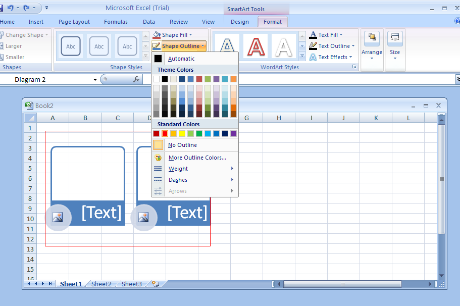 Apply a Shape Outline to a SmartArt Graphic : SmartArt « Wordart Clip