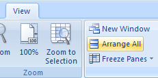 Click an arrange window option:Tiled, Horizontal, Vertical, or Cascade, and then click OK.