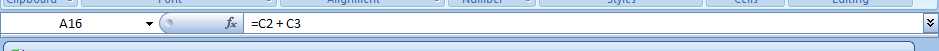 Point to the formula box until the pointer changes to a vertical double arrow. Then double-click the vertical arrow.