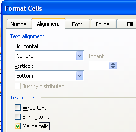 Or Merge cells combines selected cells into a single cell. Click OK.