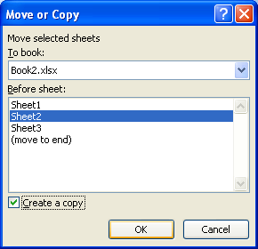 Select the Create a copy check box. Click OK.