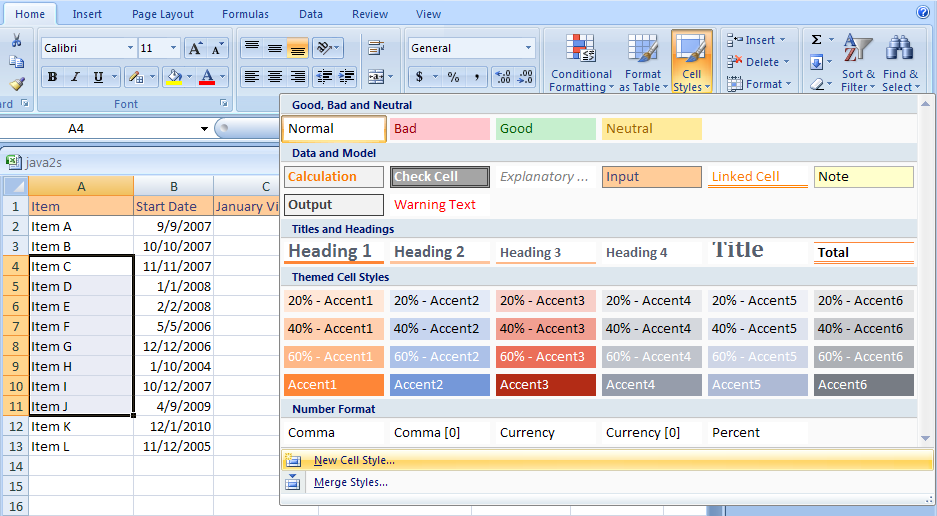 Create a Custom Cell Style