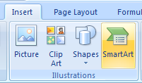 Click the Insert tab. Click the SmartArt button. Then click Hierarchy.