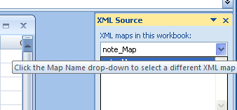 Click the Map name list arrow, and then click the XML schema.
