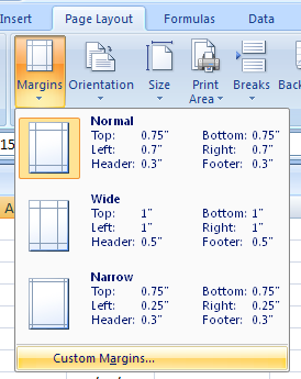 Customize Margin Settings