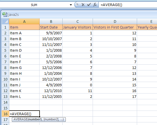 Excel inserts the function you selected into the formula bar with a set of parenthesis. And opens the Function Arguments dialog box.