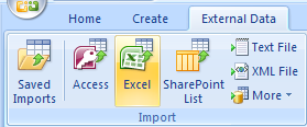 Click a table. Click the External Data tab. Click the Excel button in the Export group.