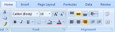 In the Alignment group, select any combination of alignment options.