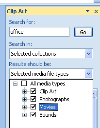 Select the Movies and/or Sounds.