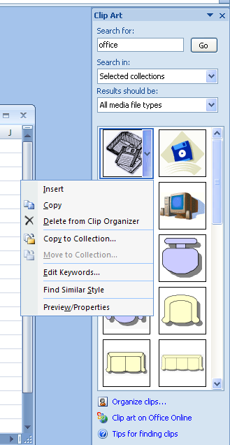 clipart in excel 2007 - photo #44