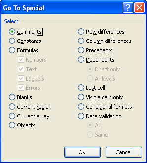 Select the option in which you want to make a selection.