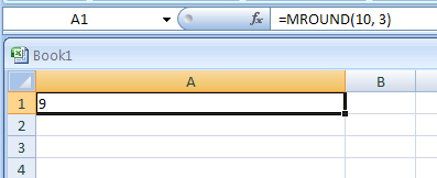 MROUND(number,multiple) returns a number rounded to the desired multiple