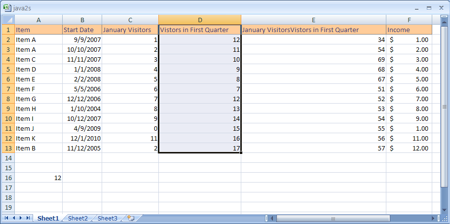 Select the cell or a range, or nonadjacent selections.