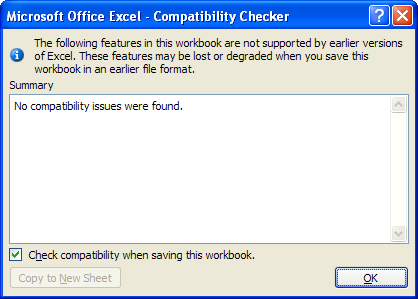 View the compatibility summary information, so you can make changes, as necessary.