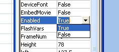 To embed the Flash file, set the EmbedMovie property to True.