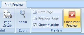 Click the Close Print Preview button to return to the worksheet.