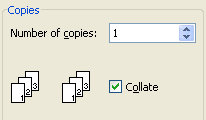 Click the Number of copies to specify the number of copies.