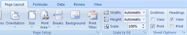 Click the Page Layout tab. Select the Print check box under Gridlines. Select the Print check box under Headings.