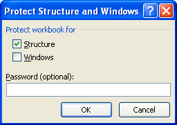 Select or clear the Structure or Windows check boxes.