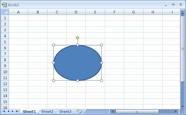 Select the shape you want to resize. Drag one of the sizing handles.