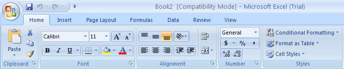 Excel stays in compatibility mode.