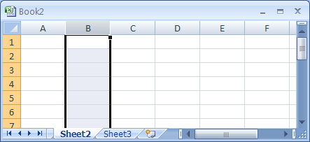 Click the column or row header button of the column or row you want to select.