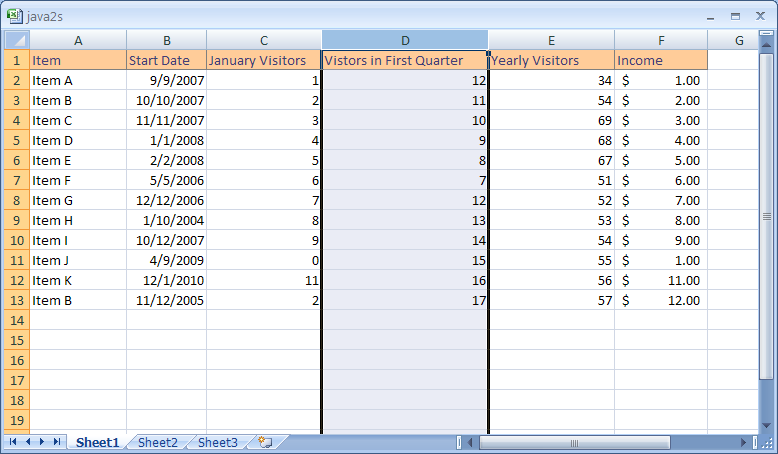 Select an Entire Rows or Columns