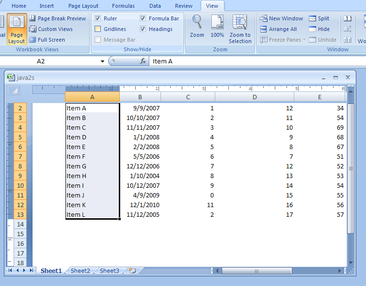 Select or clear Gridlines in Page Layout view to show or hide the gray outline around cells.