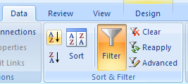 Sorting Data in a Table