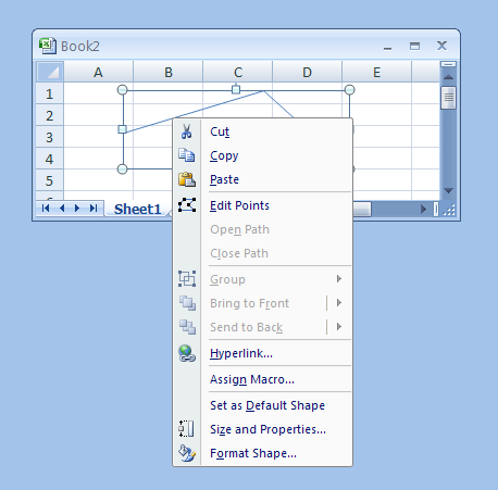 Right-click the freeform drawing. Then click Close Path or Open Path.