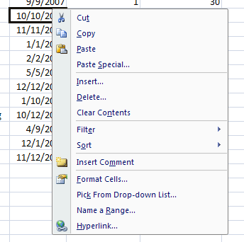 You can open a shortcut menu by right-clicking a Excel element.